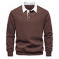 Long Sleeved Polo Collar Hoodie Trendy European Size