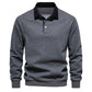 Long Sleeved Polo Collar Hoodie Trendy European Size