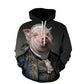 Hooded Men's Sweater Animal Digital Printing