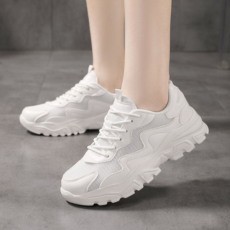 Mesh Sports Casual Running Tourism Female Platform White Shoes