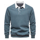 Long Sleeved Polo Collar Hoodie Trendy European Size