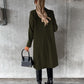 Long Sleeve Lapel Coat Winter Fashion Solid Double Breasted Slim Long Jacket Womens Clothing