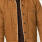 Men's Coat Fleece Padded Coat Fur Collar Single-breasted Multi-pocket