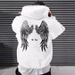 Trendy Angel Wings Printed Hooded Men's Sweater